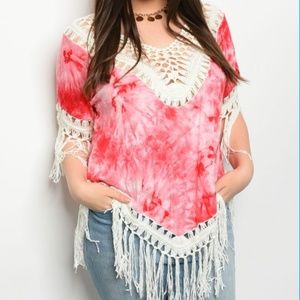 Plus Size Tie Dye Top